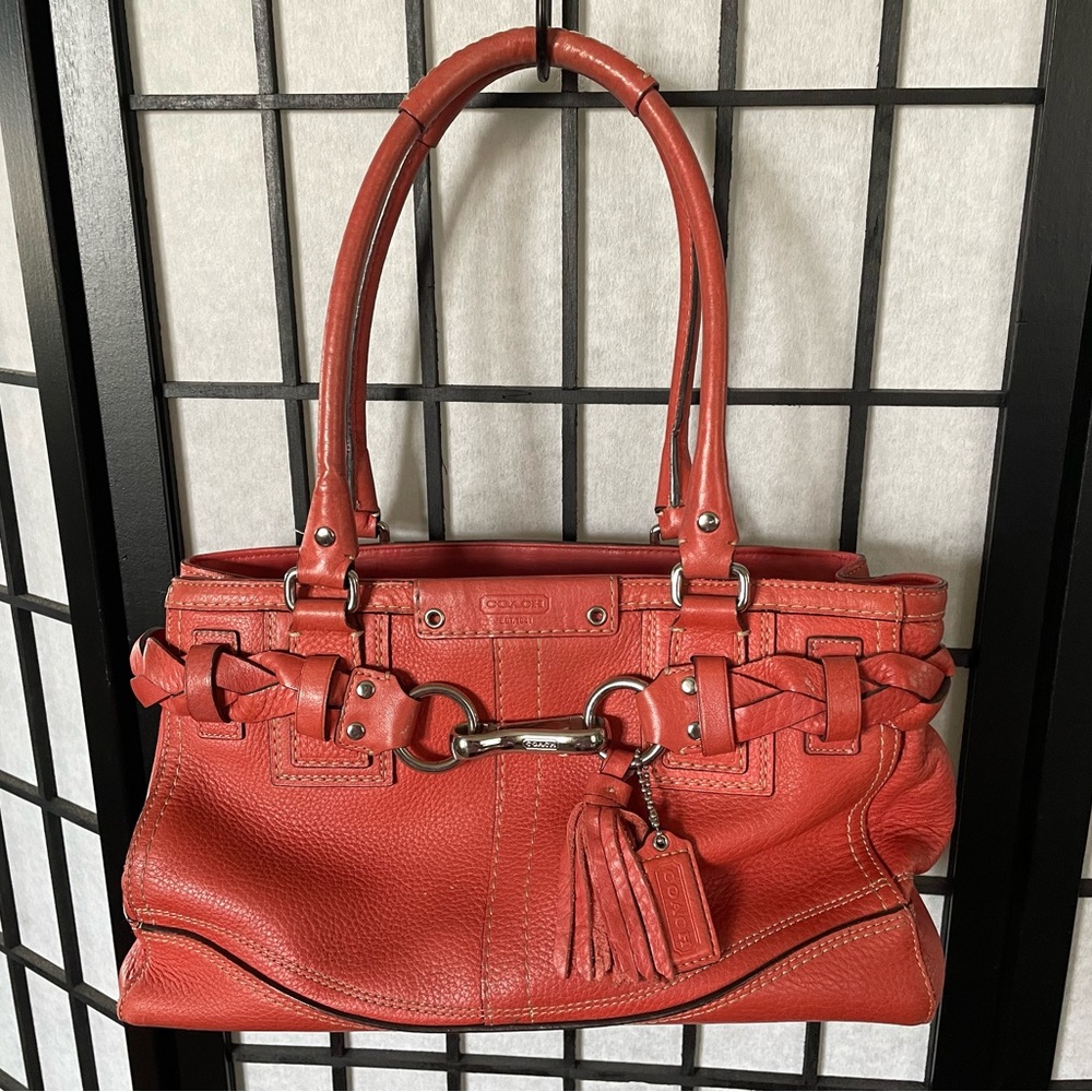 Coach Vintage Hampton Satchel F13084 Coral